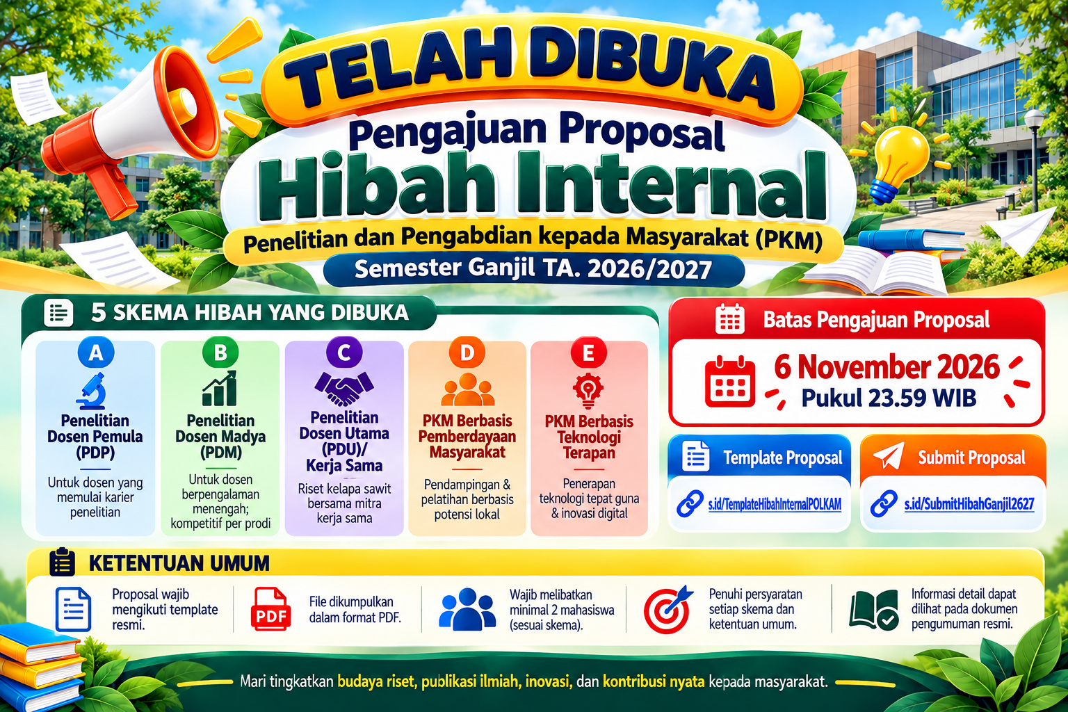 Pembukaan Program Hibah Penelitian dan PKM Semester Ganjil TA. 2026/2027